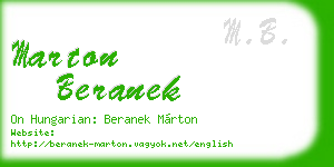 marton beranek business card